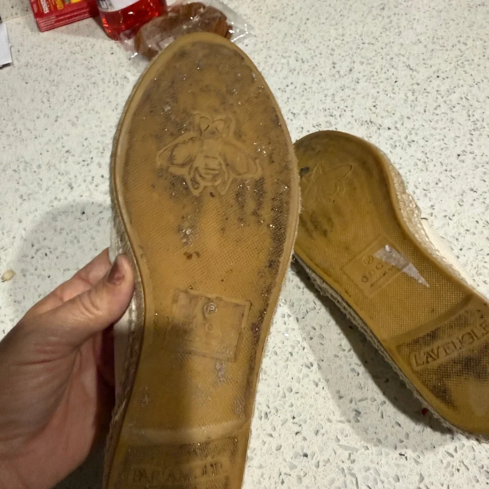 Gucci Women's Beige Espadrilles with Logo - Picture 6 of 11